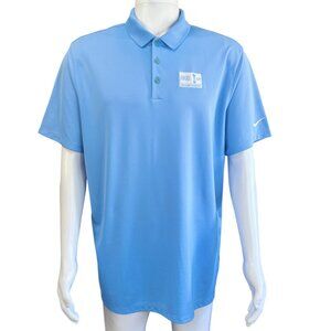 Nike Golf Polo Mens XL Blue Dri-Fit Charles Schwab Cup Lightweight Standard Fit
